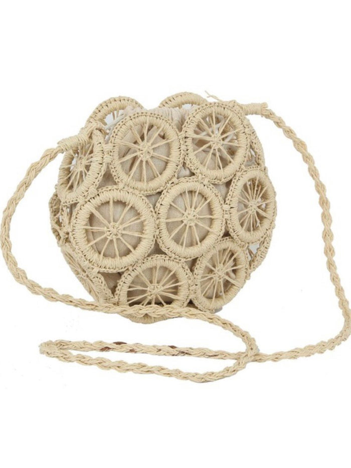 Straw Wheel Crossbody Bag