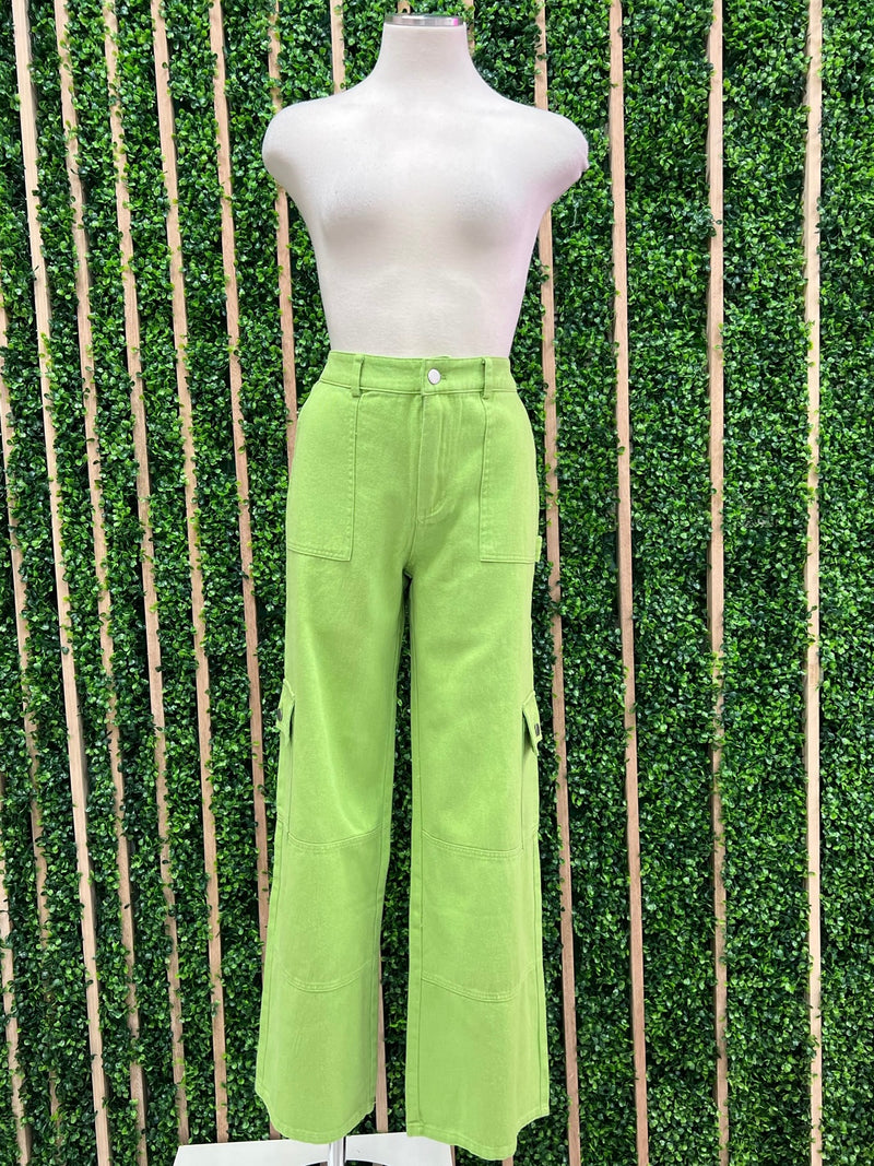 Mid Waist Cargo Pants