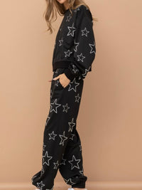 Rhinestone Star Jogger Set