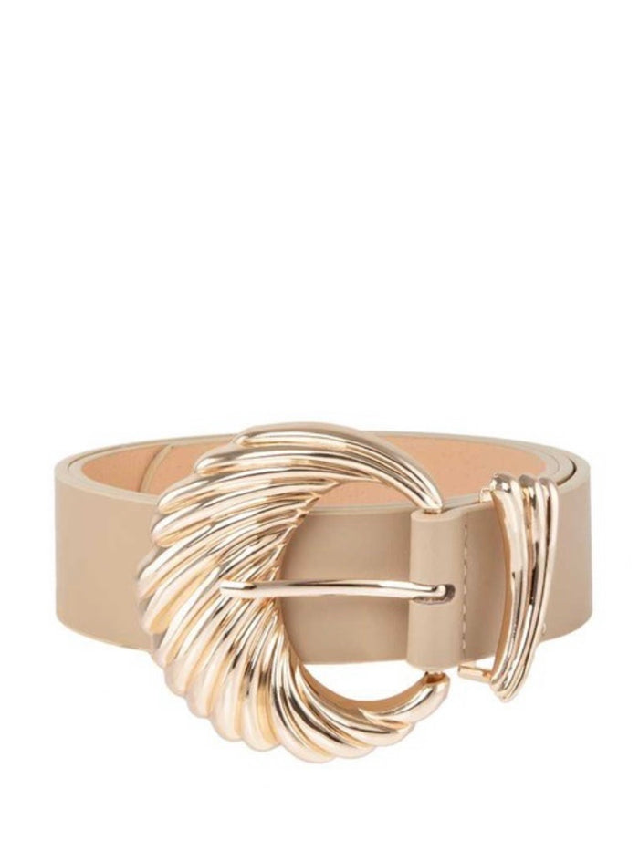 Wavy Metal Buckle Belt