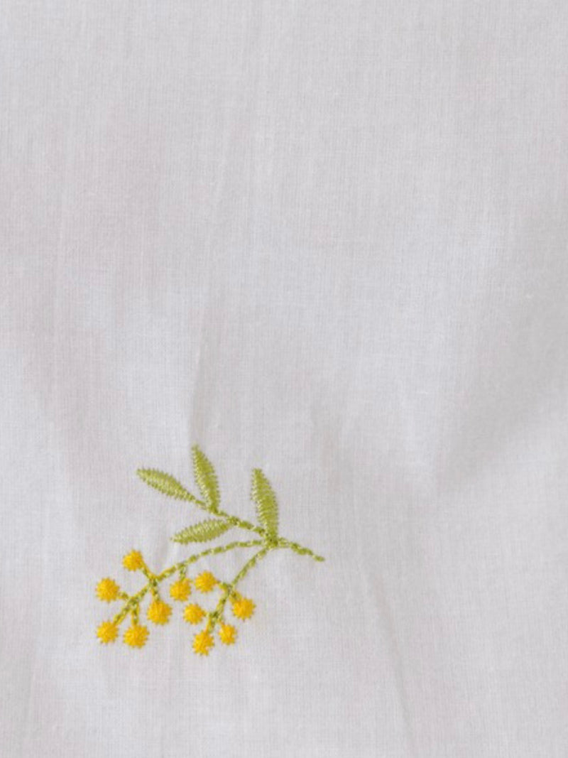 Embroidered Scallop Edge Blouse