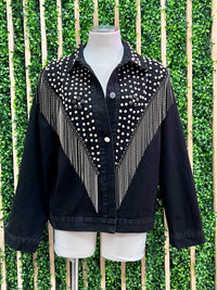 Studded Metal Fringe Jacket