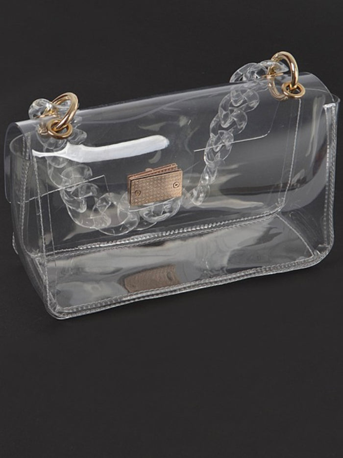 Crossbody Acrylic Chain Clutch