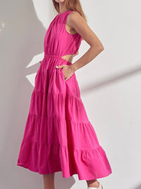 Open Back High Neck Maxi Dress