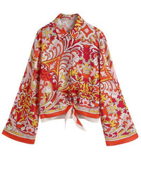 Orange Paisley Blouse