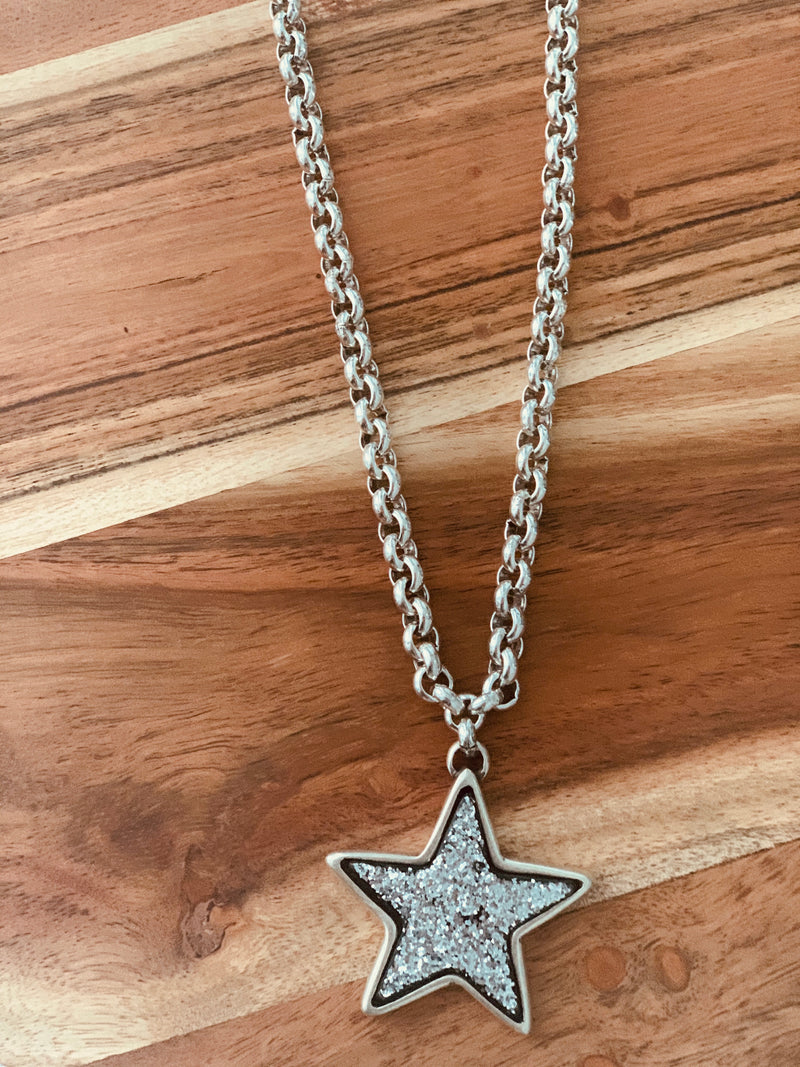 Glitter Star Necklace