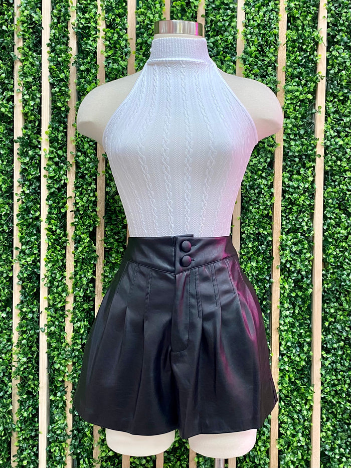Textured Highneck Sleeveless Top