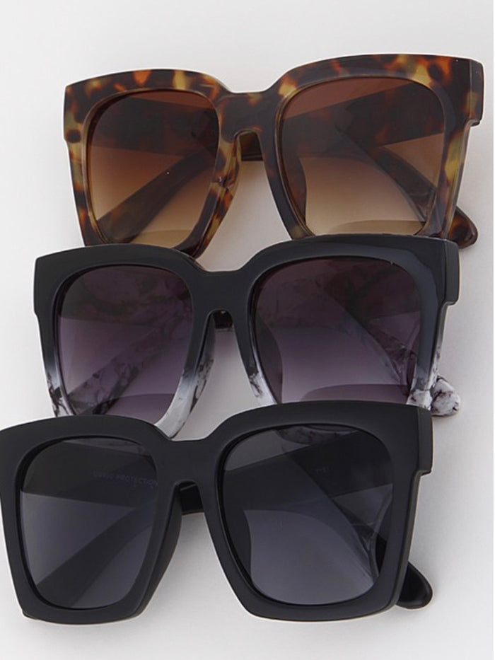 Large Chic Square Sunglasses