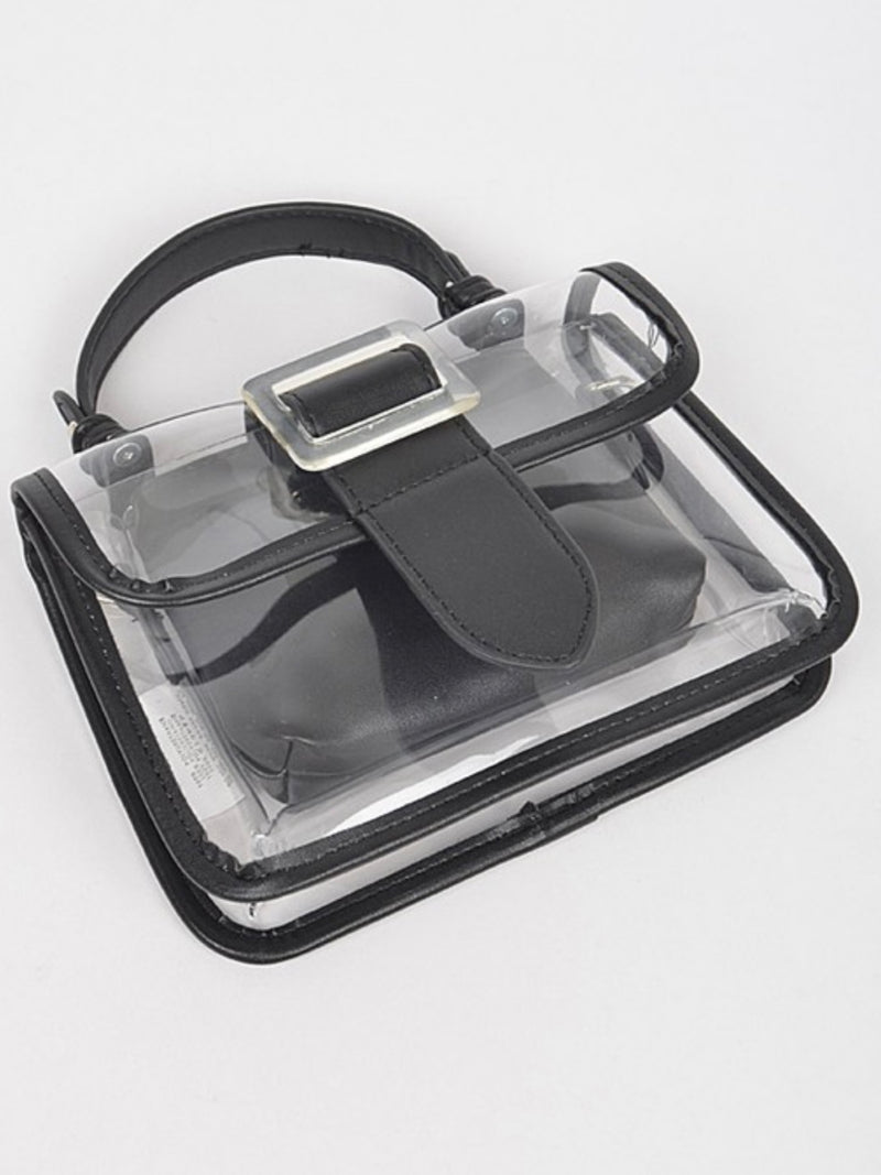 Clear Duo Pouch Clutch