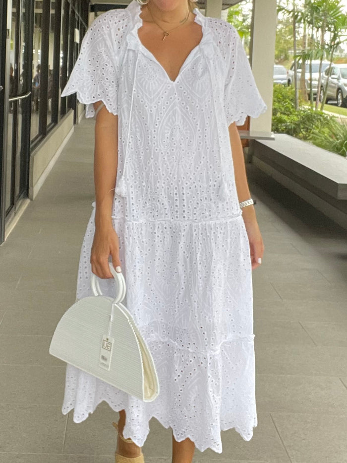 Sleeves Eyelet Maxi