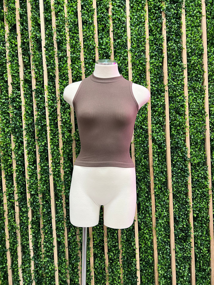 Seamless Round Neck Basic Top