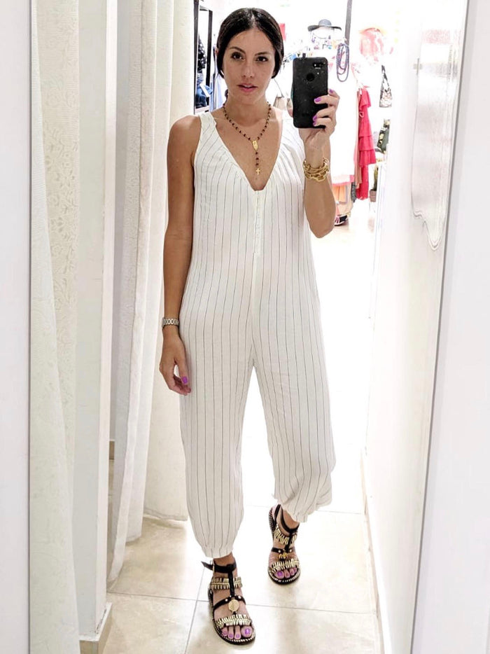 Striped Jogger Jumpsuit