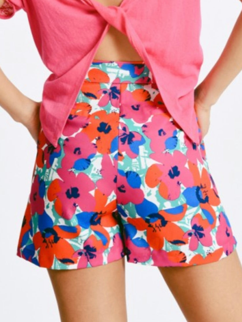 Fuchsia FLoral Short Pant