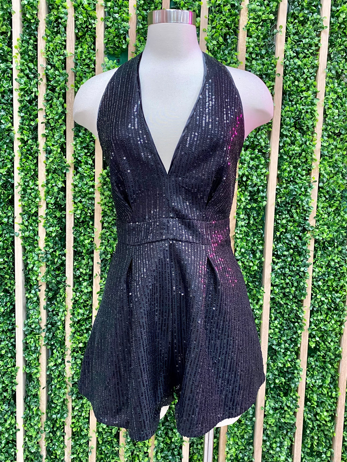 Sequin Halter Romper