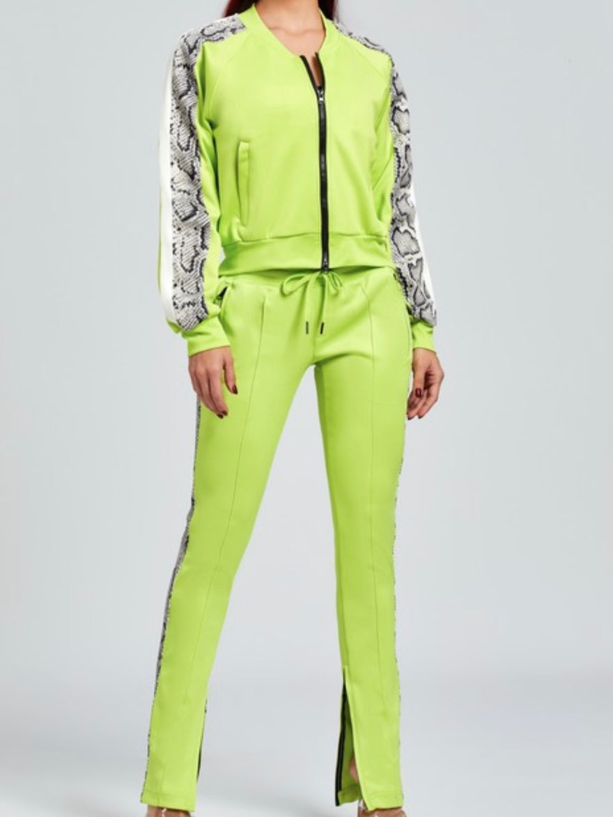 Neon Yellow Jogger Set