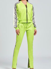 Neon Yellow Jogger Set