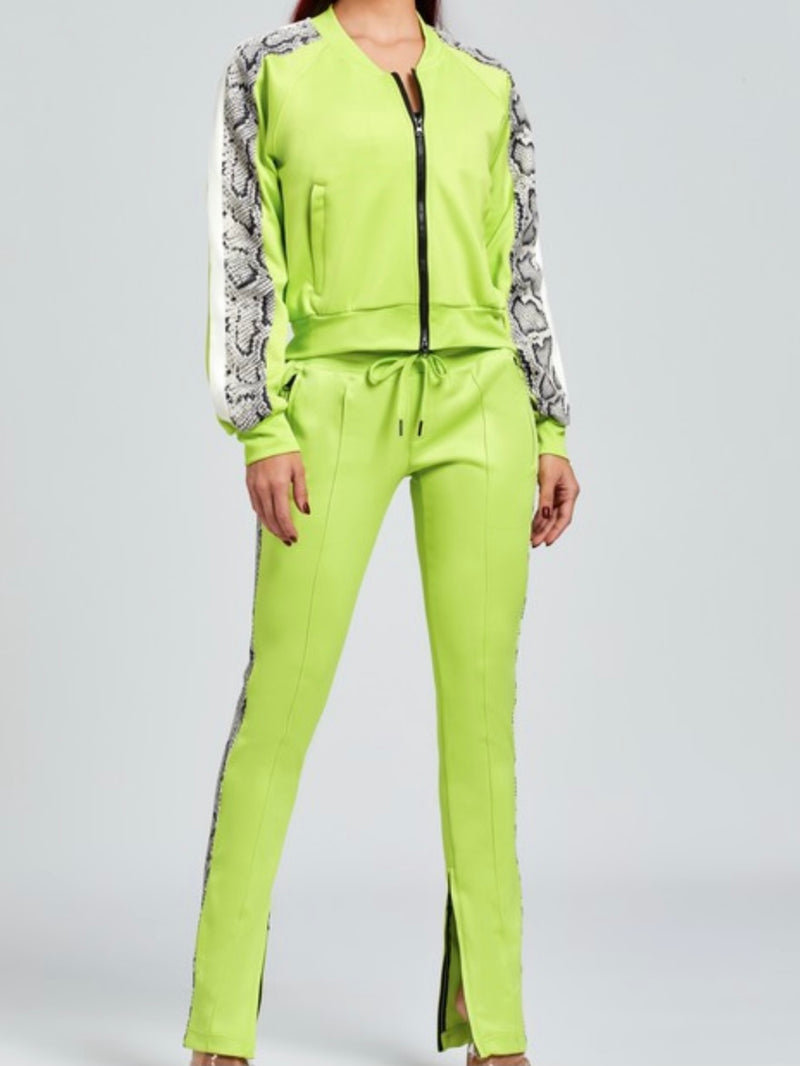 Neon Yellow Jogger Set