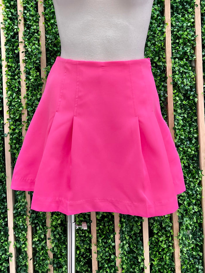Pink Pleated Skort