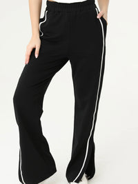 Black Trim Detail Wide Leg pant