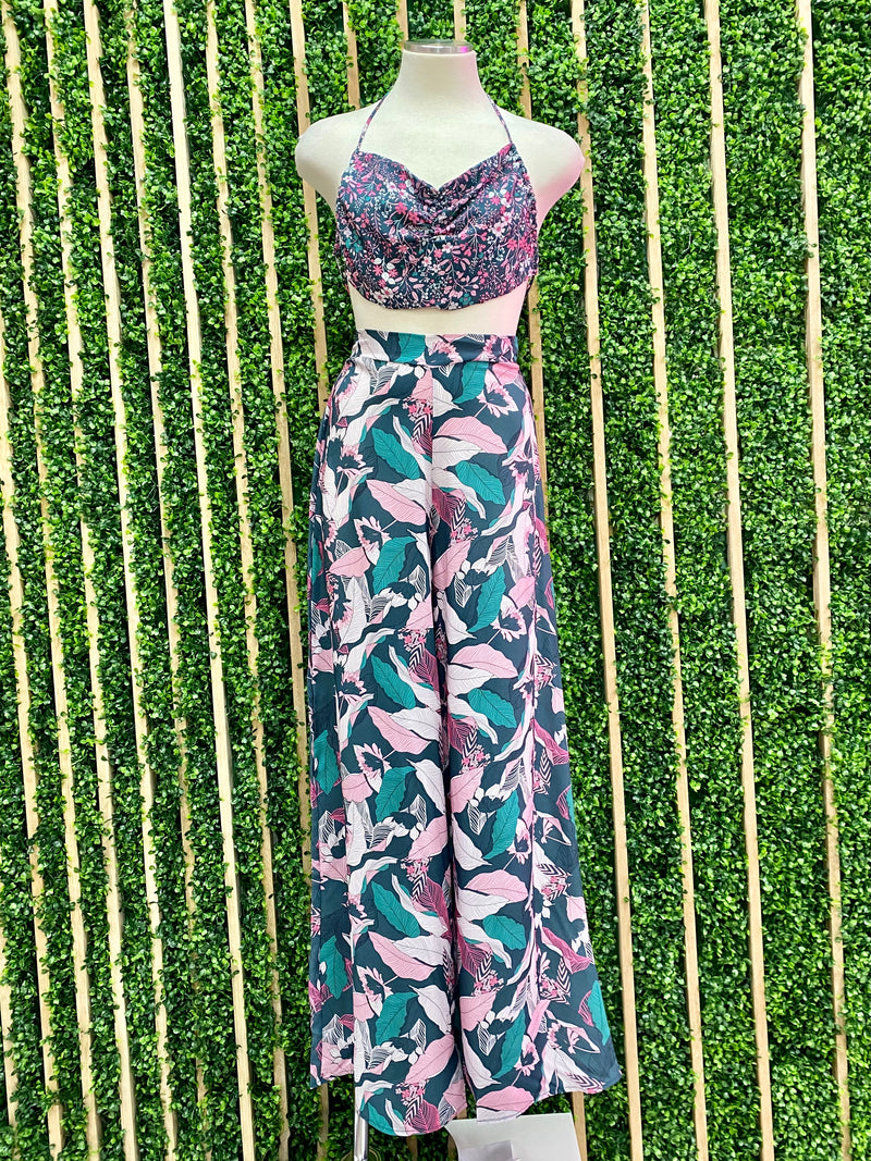 Jade Tropical Wide Leg Pant