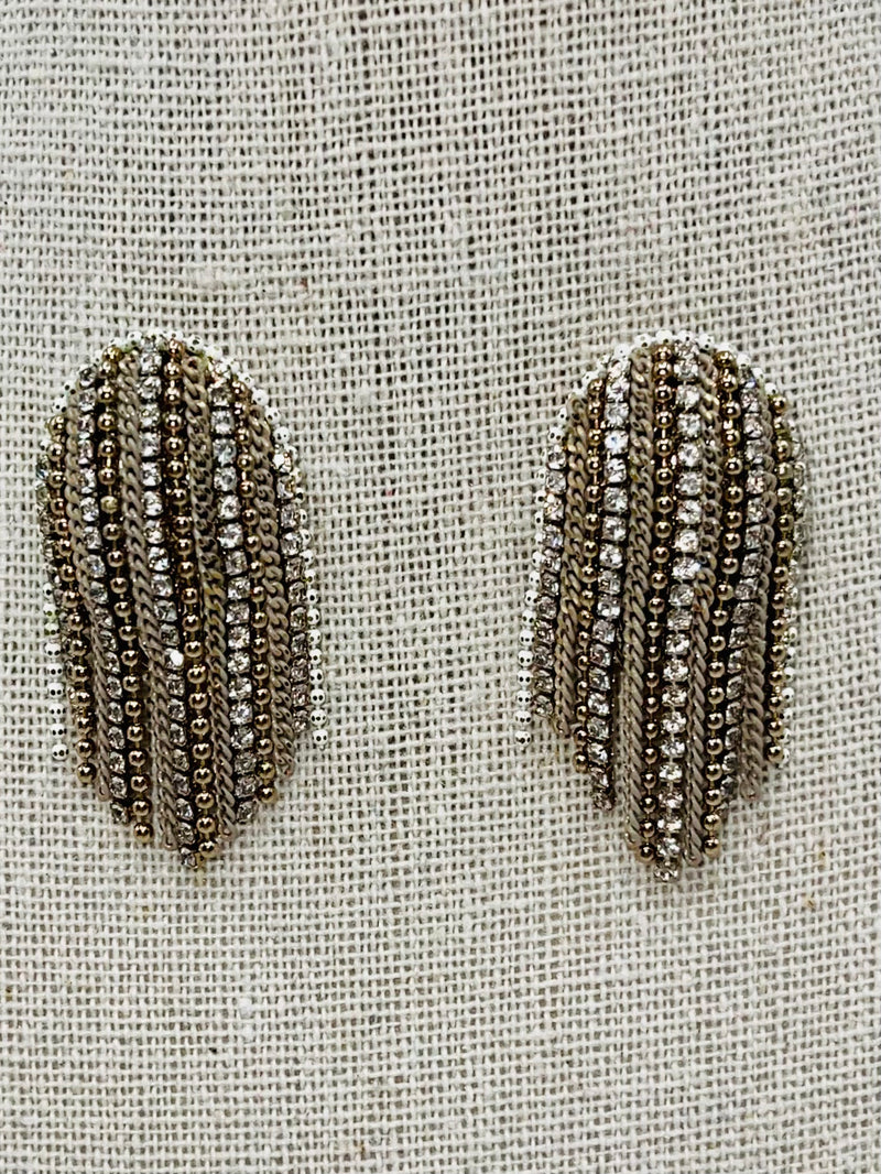 Delicate Rhinestone Fringe Earring