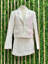 White Tweed Blazer