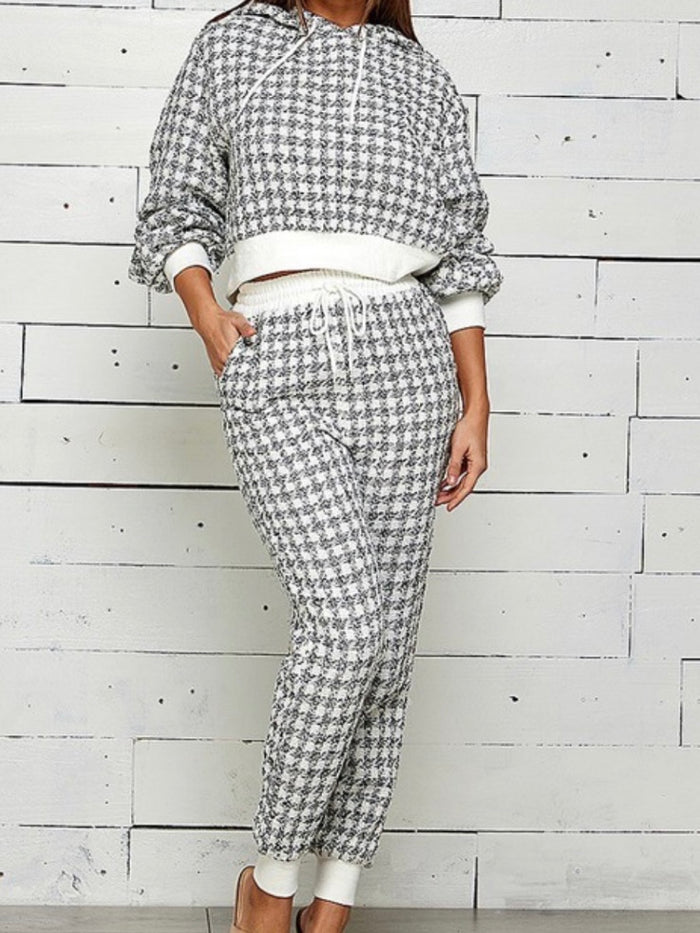 Houndstooth Jogger Set