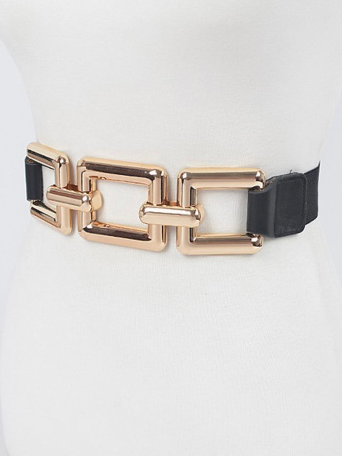 Rectangular Buckle Elastic Belt