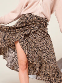 Zebra Wrap Skirt