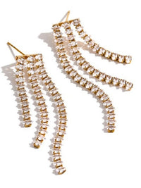 Zirconia Tassel Drop Earring