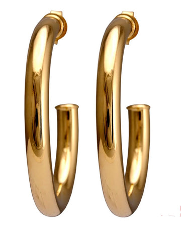 Large Rhinestone Hoop Earrings