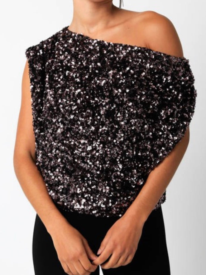 Sequin Off Shoulder Top