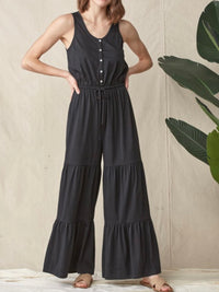 Black Tiered Jumpsuit