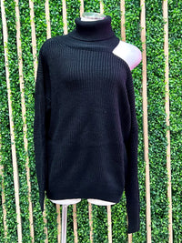 Shoulder Cutout Sweater