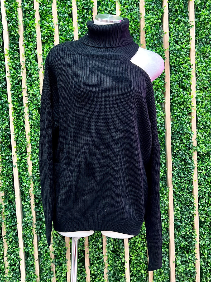 Shoulder Cutout Sweater