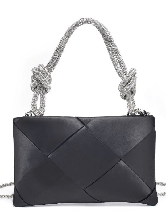 Delicate Rhinestone Handle Night Bag
