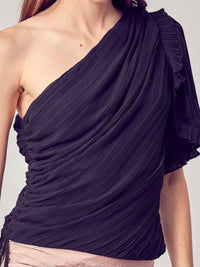 Classy Draped One Shoulder Top