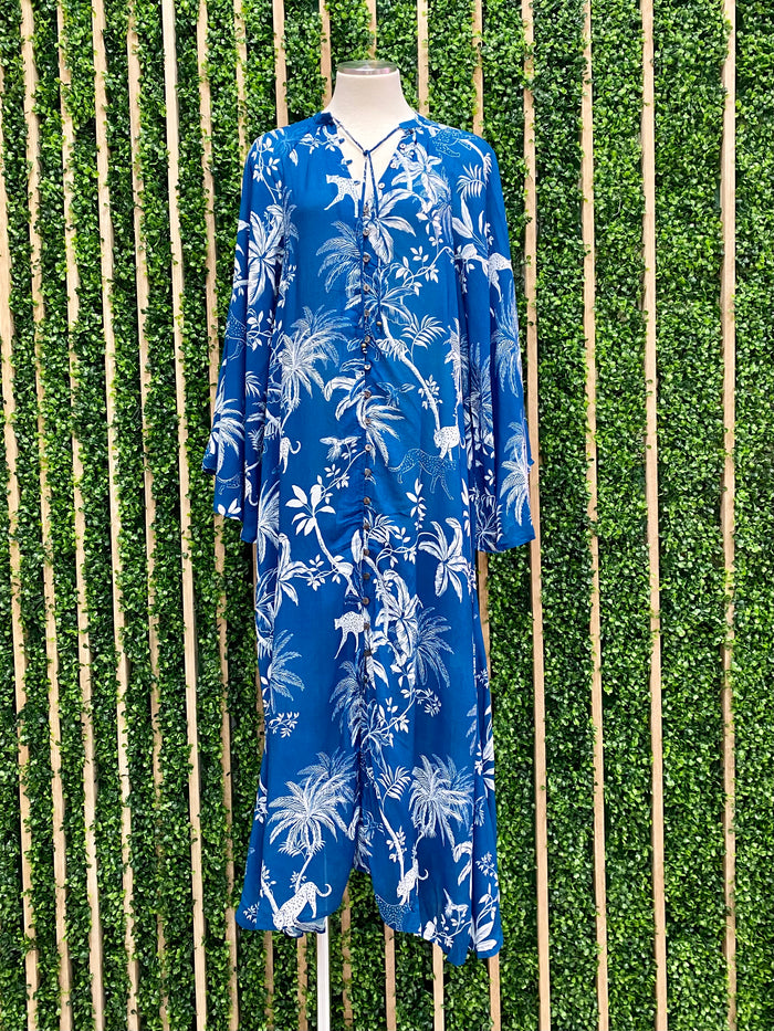 Blue Island Kaftan Dress