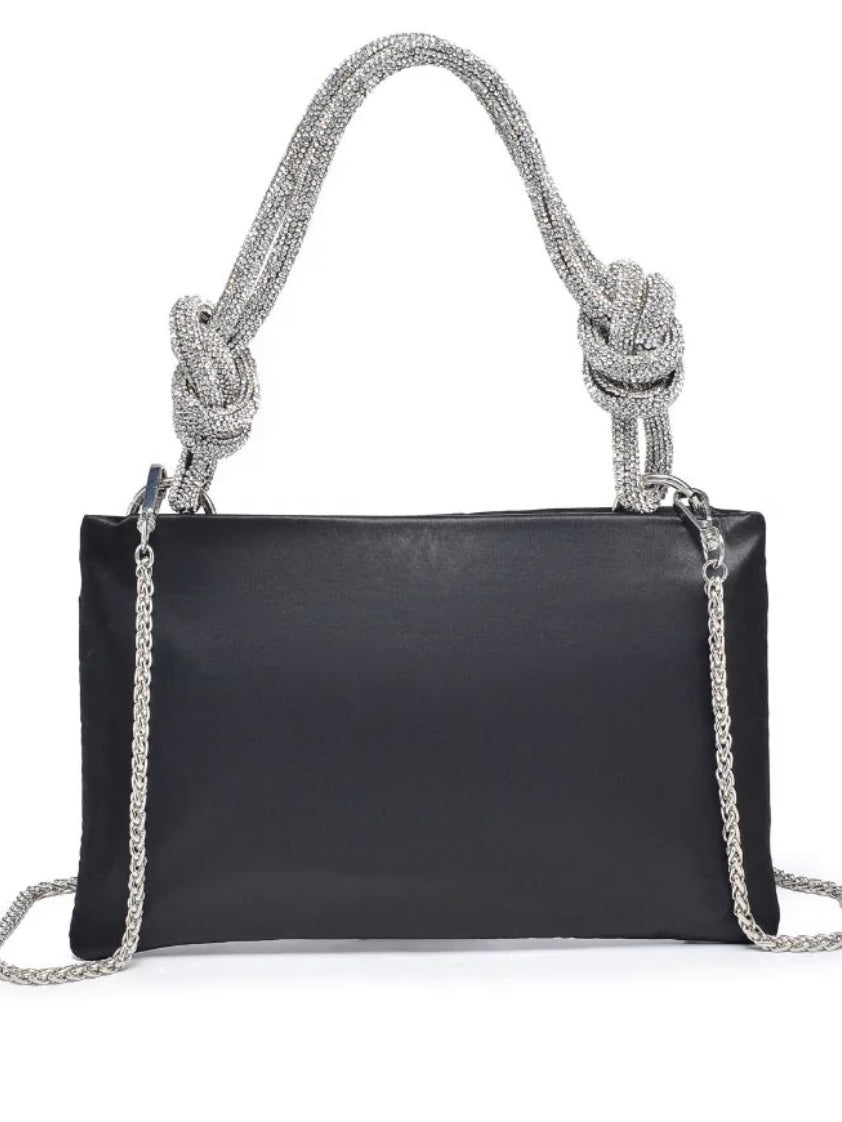 Delicate Rhinestone Handle Night Bag