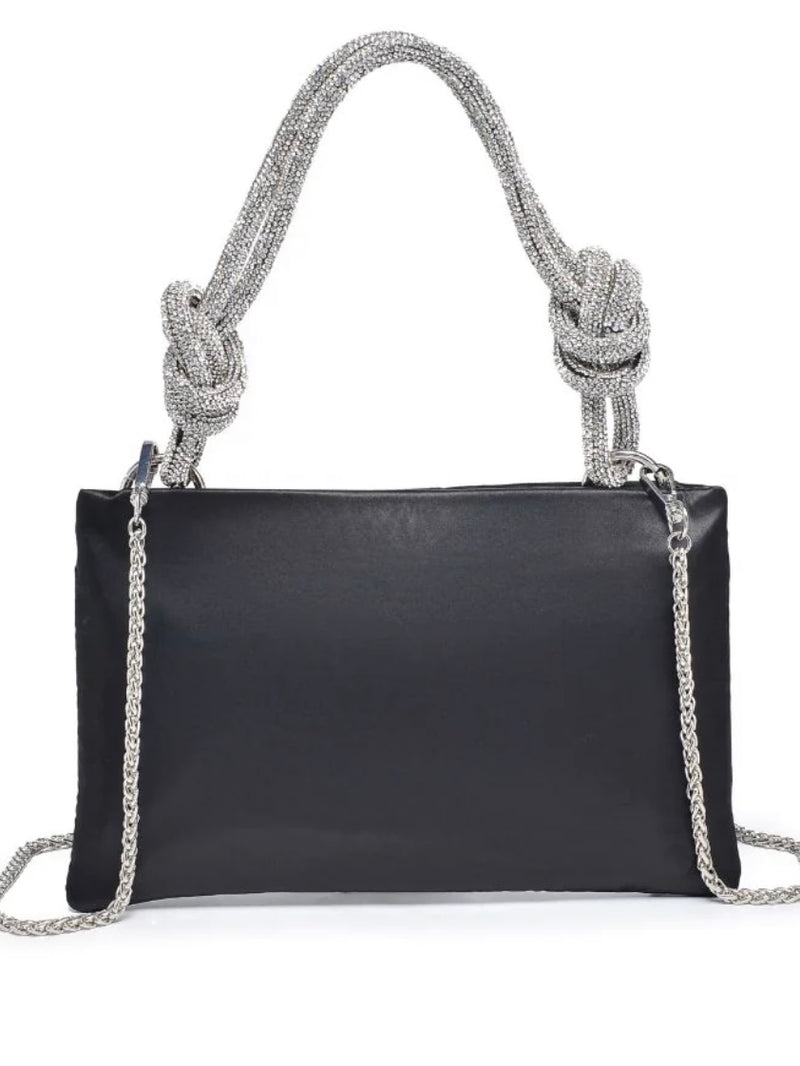 Delicate Rhinestone Handle Night Bag