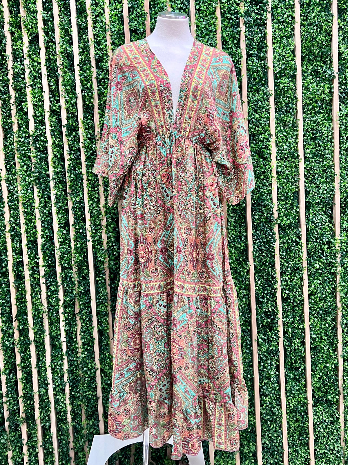 Boho Kimono Sleeve Maxi