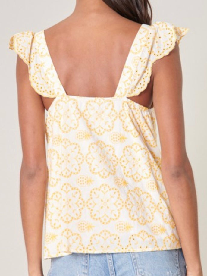 Limoncello Embroidered Top