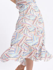 Multicolor Geo Midi Dress