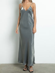 Silver iridescent Slip Dress
