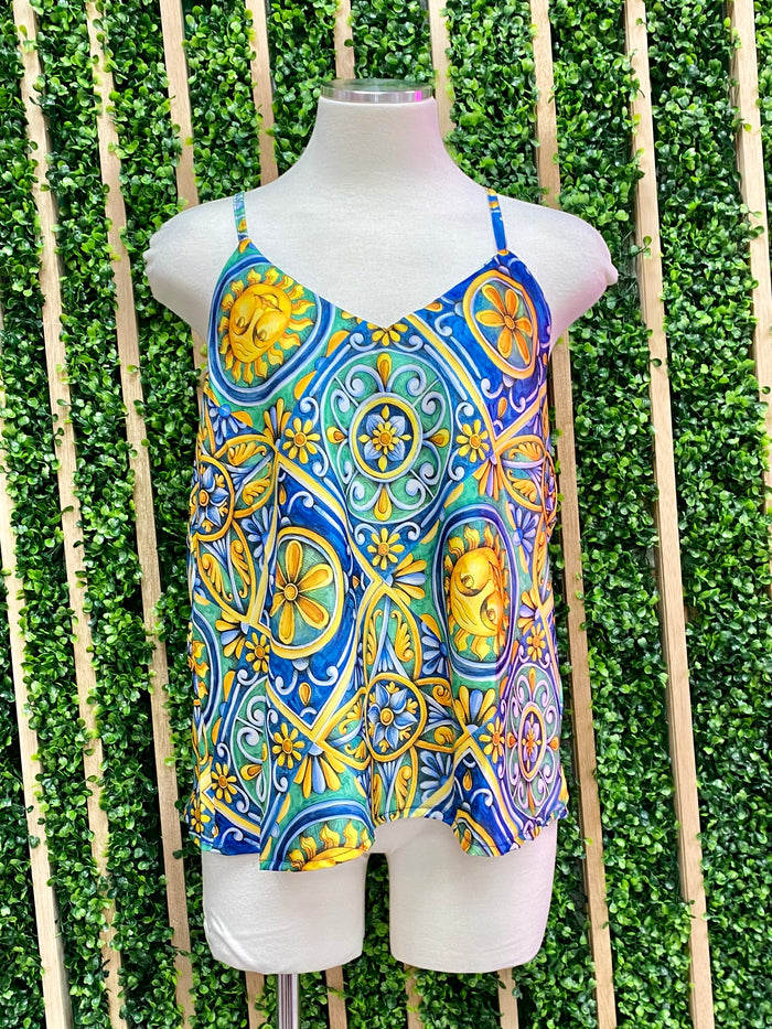 Print Satin Floral Cami