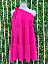 Tiered One Shoulder Short Dress