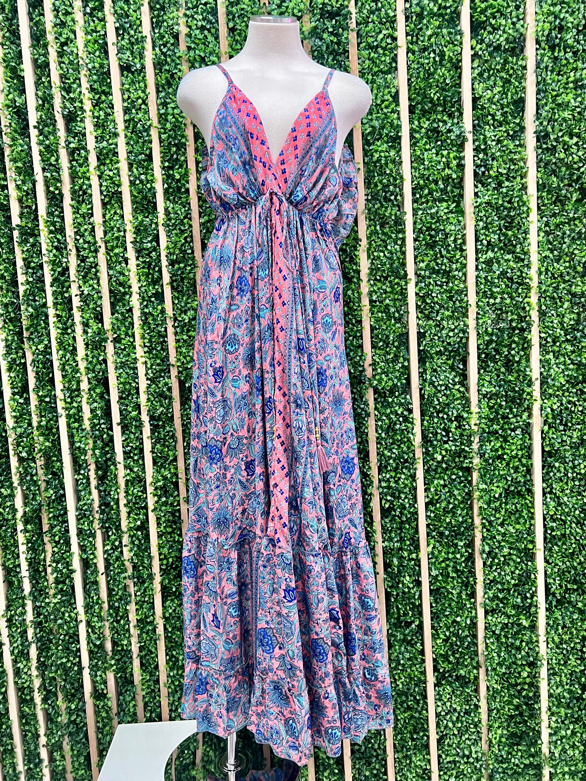 Boho Ruffle Back Maxi Dres