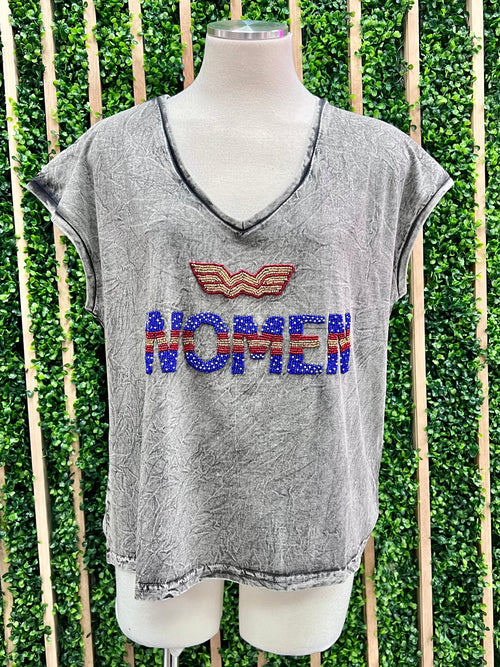 Wonder Woman Embroidered Tee