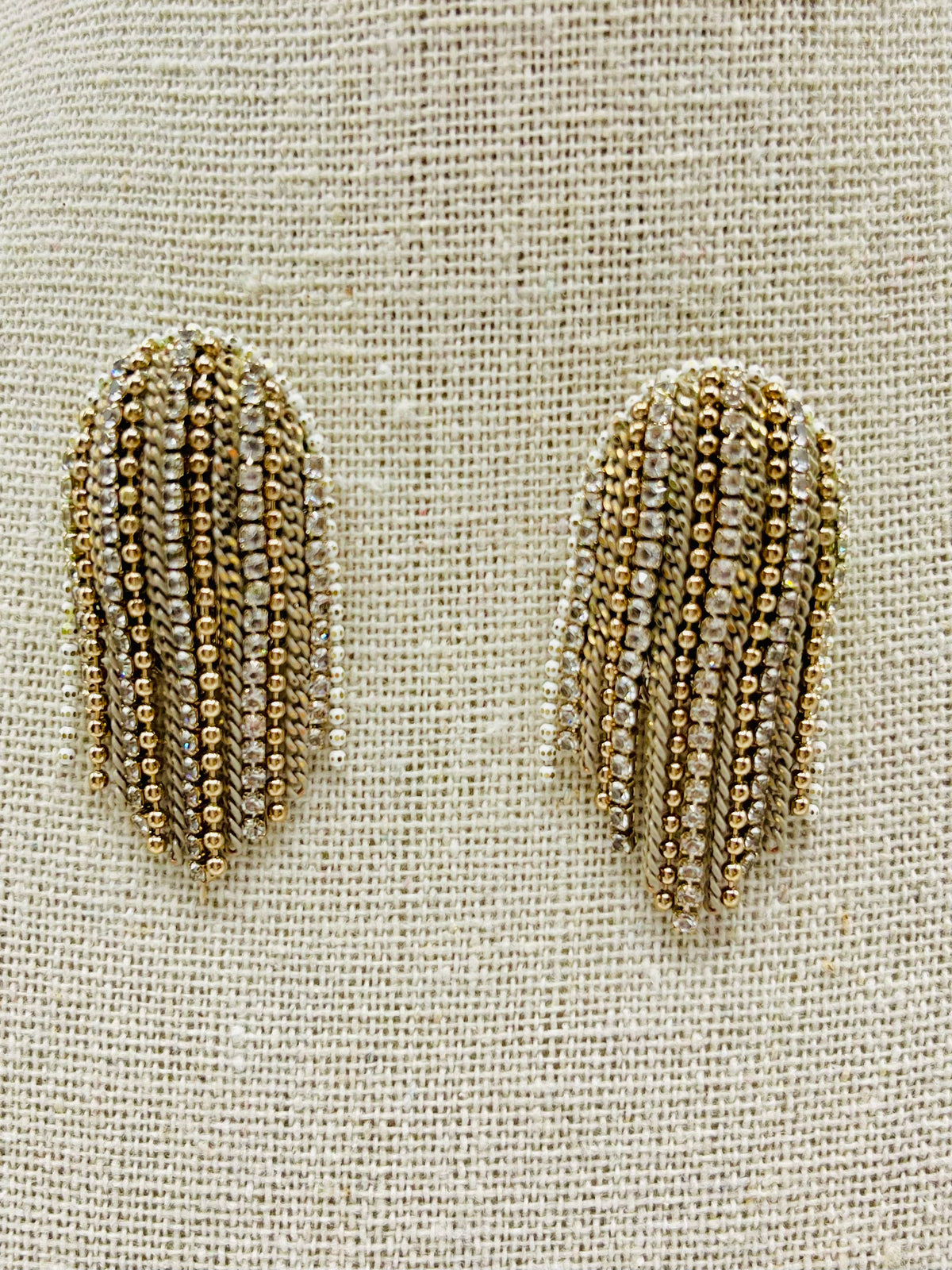 Delicate Rhinestone Fringe Earring
