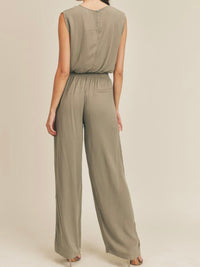 Olive Gauze Crop Pant Set